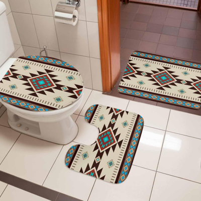Ensemble de 3 tapis de douche Rustic