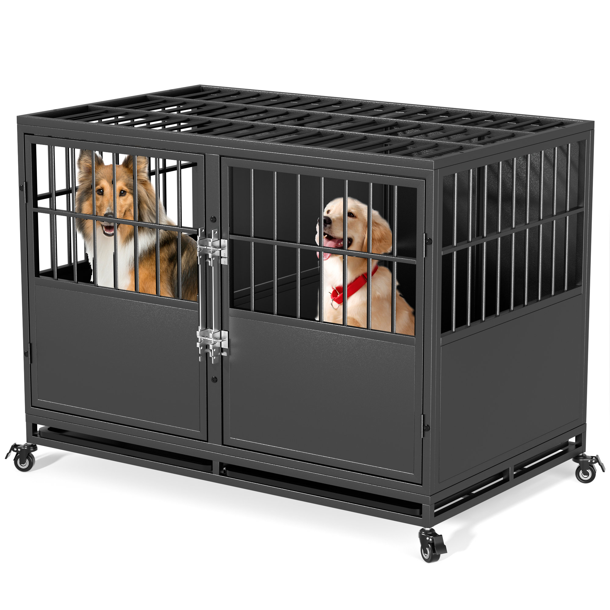 Picture of Tucker Murphy Pet™ Stackable Heavy Duty Dog Crate With Divider, High ...