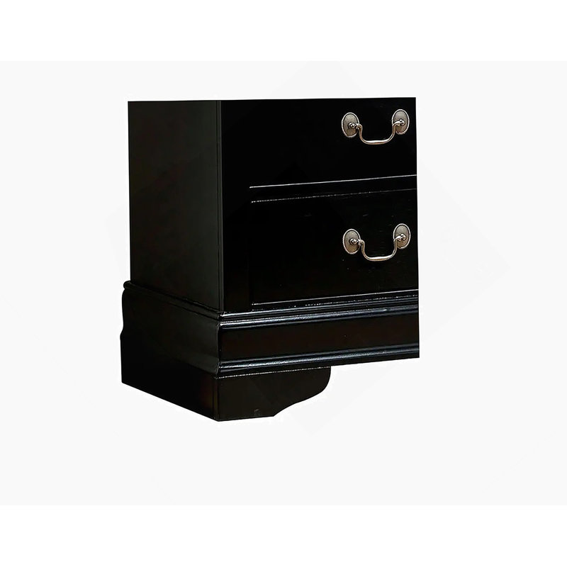Ensemble de table de chevet 1 pièce Louis Philippe, Noir