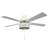 52" 5 - Blade Farmhouse White Ceiling Fan with Pull Chain and Light Kit Included