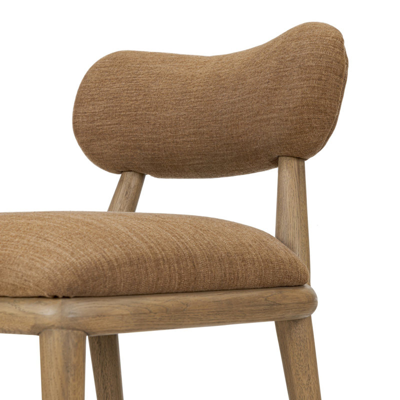 Juna Upholstered Stool with Solid Wood Frame