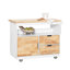 Deimos Solid Wood Top Kitchen Island