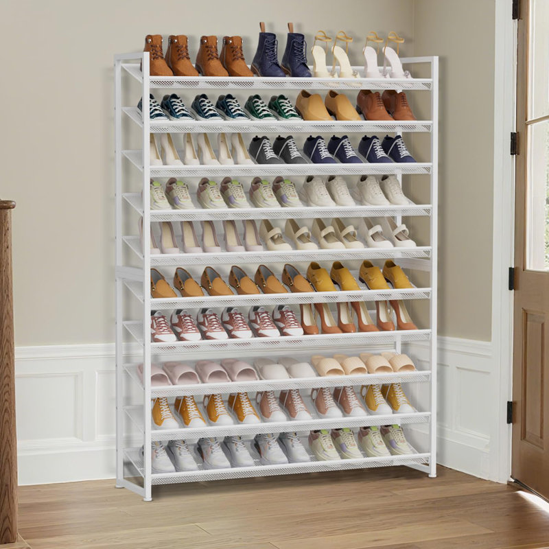 62 Pair Shoe Rack, White