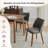 Upholstered Dining Chairs Set of 2, Modern Kitchen Chairs with Padded Seat and Wood Legs for Dining Room or Living Area, PU-1452433254