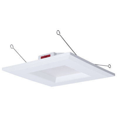 10 Watt LED Downlight Retrofit 5-6 Inch CCT Selectable Square White Finish