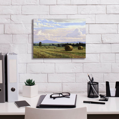 «Red Cut Hay» par Jay Moore, art mural sur toile Red Barrel Studio®