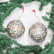 Haute Decor Adapt Nesting Jingle Bells (Mixed Shiny Gold, Red & Silver  6-Pack) - Large Size 120 mm (4.7 inch) Diameter - Christmas Tree Ornaments  for