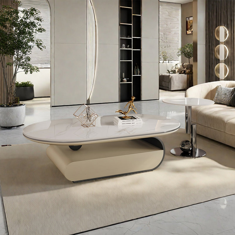 Loden, Plateau blanc / base gris foncé, H 18,9 po x L 47,2 po x l 23,6 po