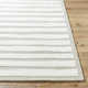 Rectangle Triton Striped Hand Tufted Wool Area Rug in Gray