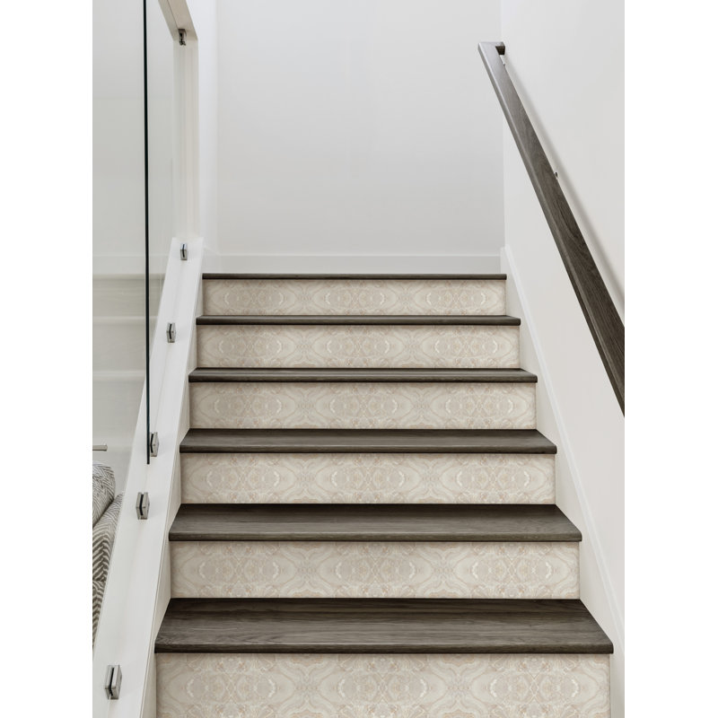 Adhésif décoratif peler et coller Devencove, H 6,5 po x l 48 po, Beige