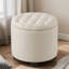Repose-pieds moderne avec rangement et pouf en lin 18,75 po avec rangement caché pour le salon, la chambre à coucher-8122050