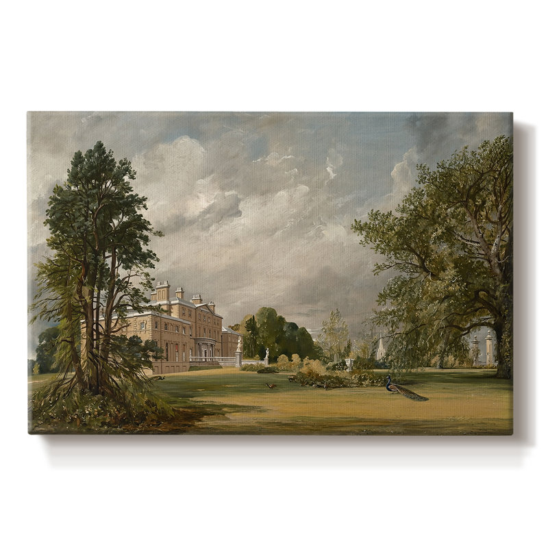 Malvern Hall, Warwickshire-John Constable-Gallery Wrapped Canvas-1809, 12 x 18