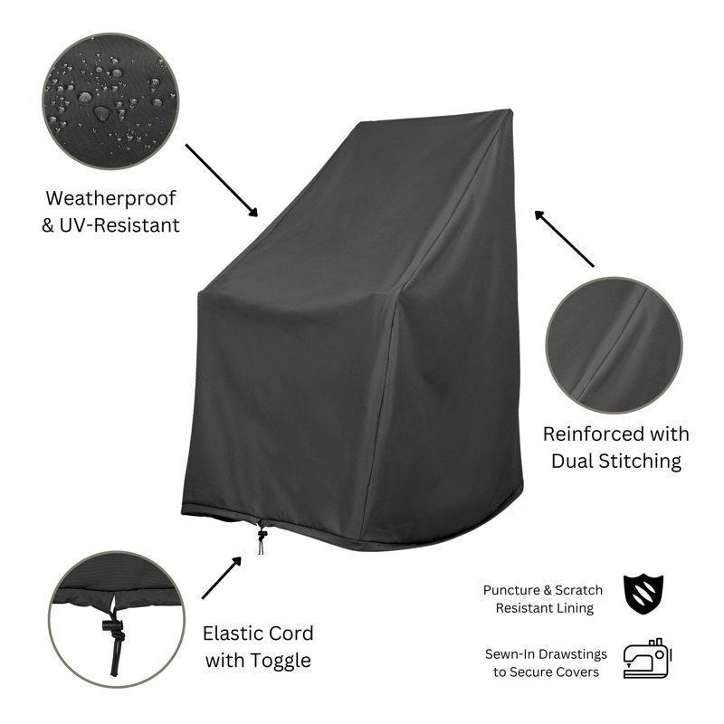 Housse pour chaise berçante de patio Emjay, Noir