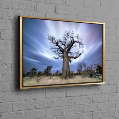 Art sur toile 3D en coton avec un arbre majestueux, idéal pour une décoration murale côtière ou comme cadeau réfléchi