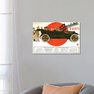 1915 Willys-Overland II Advert 1 Piece Wrapped Canvas Wall Art