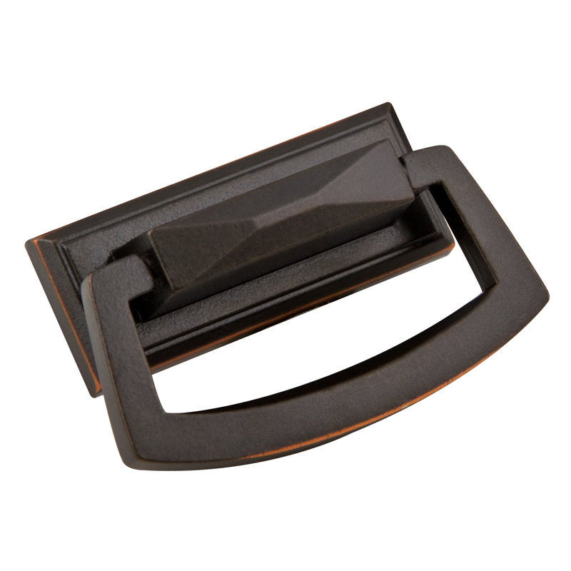 Pyramid 3" Length Oil Rubbed Bronze Large Square Ring Pull, Oil Rubbed Bronze, 3"