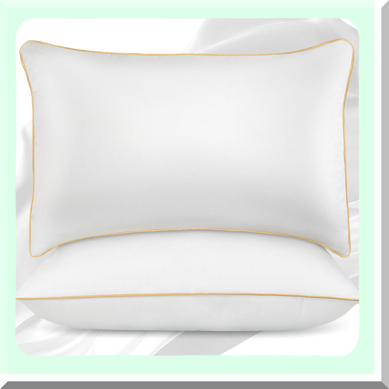 CoolDreams Comfort Pillow Set - 2 Pack Cooling Hotel Quality Pillows for Back, Stomach, Side Sleepers - 20 Down Alternative Bedding
