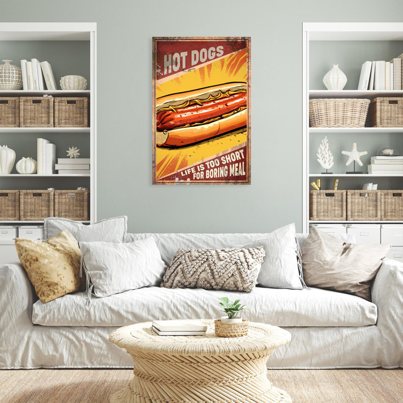 Hot Dogs On Canvas Print, H 36 po x l 24 po x P 1,25 po