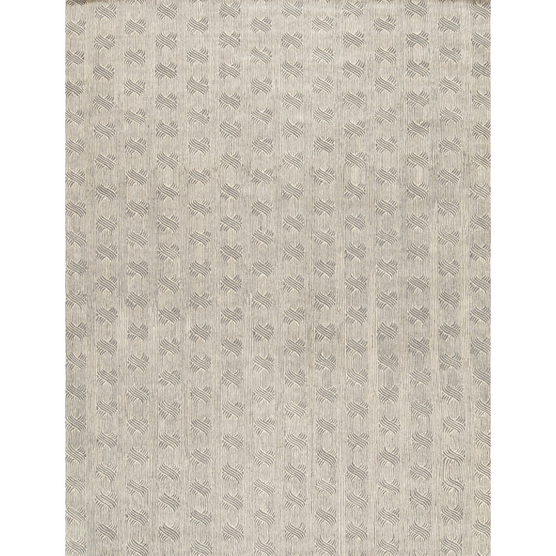 Bella Wool Abstract Area Rug in Gray, Runner 2'6" x 8"
