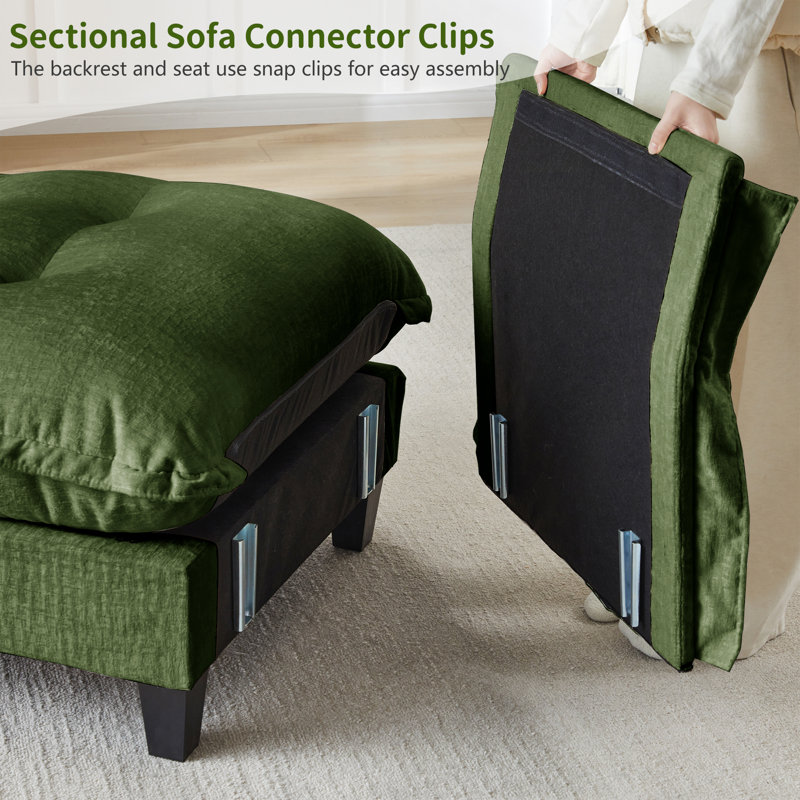 Canapé modulaire Modern, Vert, 2+2