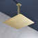 1-Spray Patterns With 2.5 GPM 15.7 In. Ceiling Mount Fixed Shower Head With Shower Arm In Brushed Gold