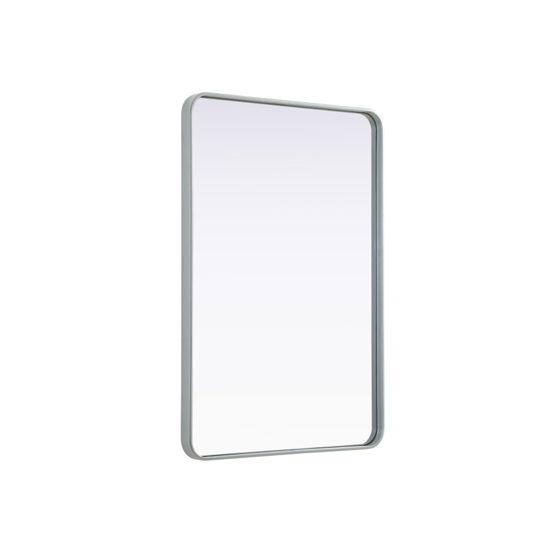 Erath Contour Metal Mirror, Silver, 42" x 28"