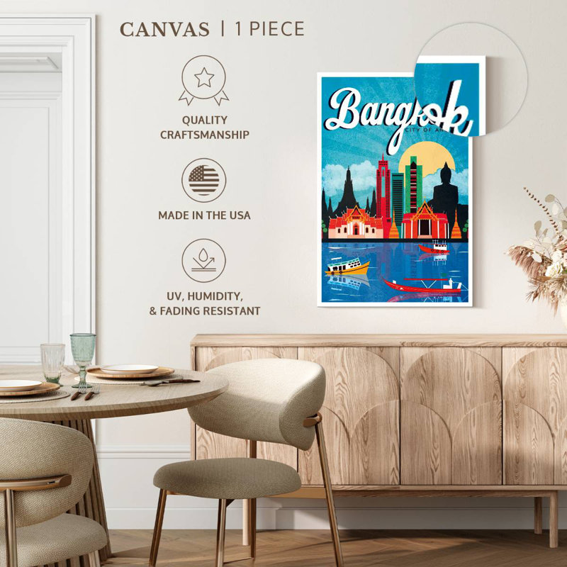 Affiche rétro de bangangourisme, H 30 po x l 20 po