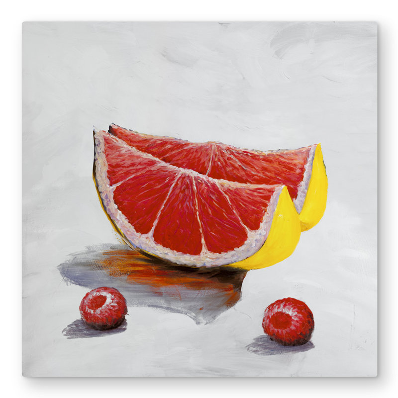 Grapefruit Slices - Metal Print for Kitchen Decor | Home Art