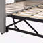 Lit de jour simple tapissier avec couchette escamotable, gris-1919430624