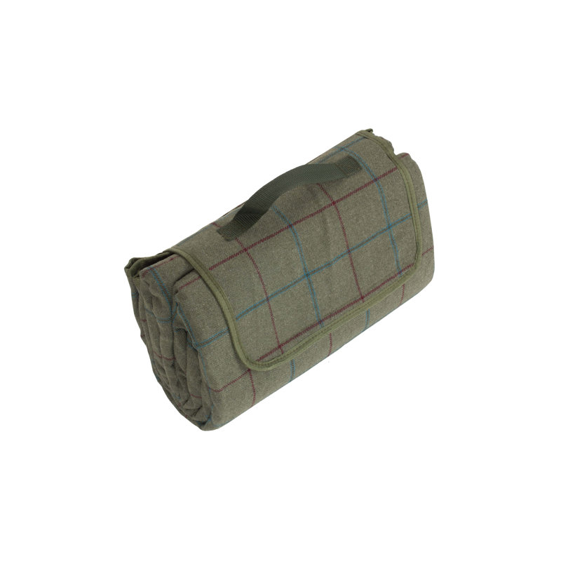 Canon Tweed Effect Picnic Blanket, 5cm H x 142cm W x 117cm D, Green