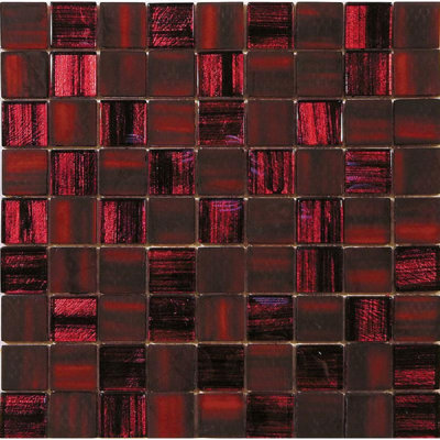 11" x 11" Straight Edge Glass Mosaic Sheet Wall & Floor Tile