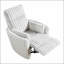 Luxueux fauteuil inclinable et oscillant rembourré en velours côtelé avec coussins assortis pour un confort moderne