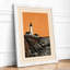 Lighthouse on Stone Coastal - Framed Print-1806529717-1806529724