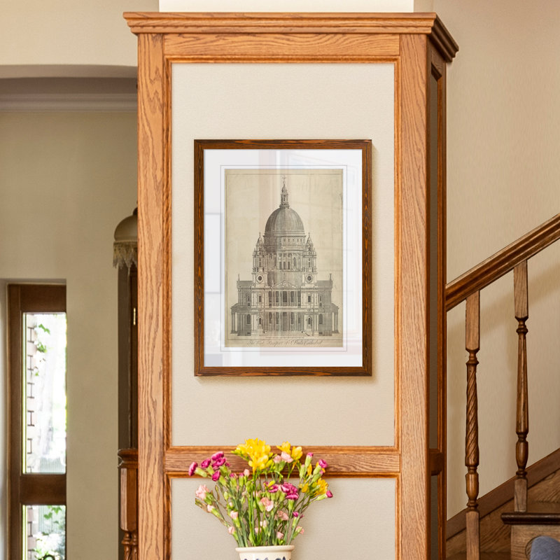 « st. paul cathedral » par paul cezanne-« photo », reproduction d’art encadrée, H 38 po x l 28 po x P 1,25 po