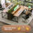 Gaming Desk With Led Lights And Built-in Power Outlets,l-shaped Computer Desk With Monitor Stand And Cpu Stand,home Office Desk With 2 Storage Drawers