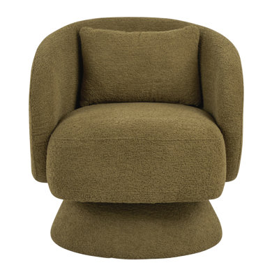 Fauteuil d'appoint pivotant rembourré avec coussin Zara