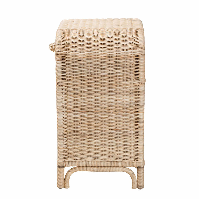 Table de chevet 1 tiroir Modern, H 27,1 po x l 15,5 po x P 18,1 po, Brun