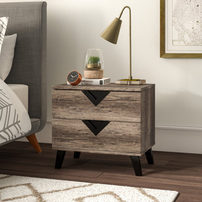 59.99cm W Manufactured Wood Bedside Table