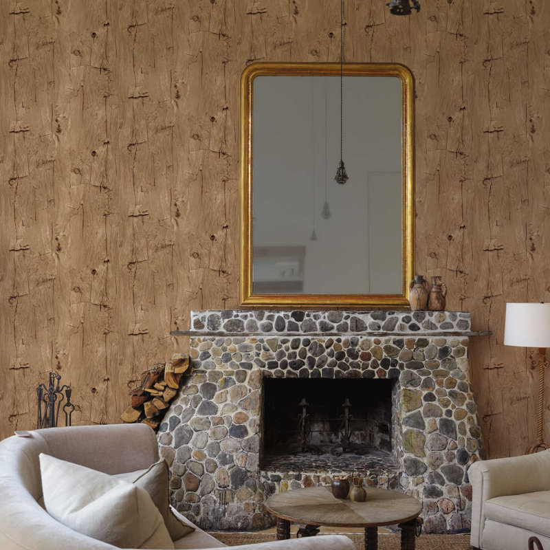 Drift Peel and Stick Wallpaper By Jeremiah Brent, 16.5" L x 20.5" W, Tan