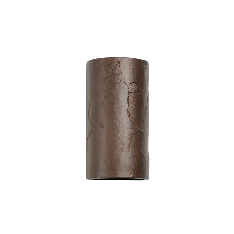 Ampoules murales d'extérieur encastrées en céramique Donnice, ampoule DEL incluse, Bronze huilé, H 13 po x l 7 po x P 4,5 po