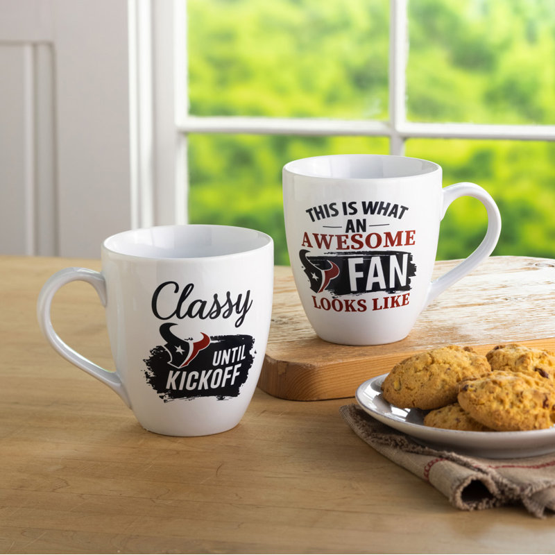 Ensemble de 2 tasses à café NFL, Houston Texans