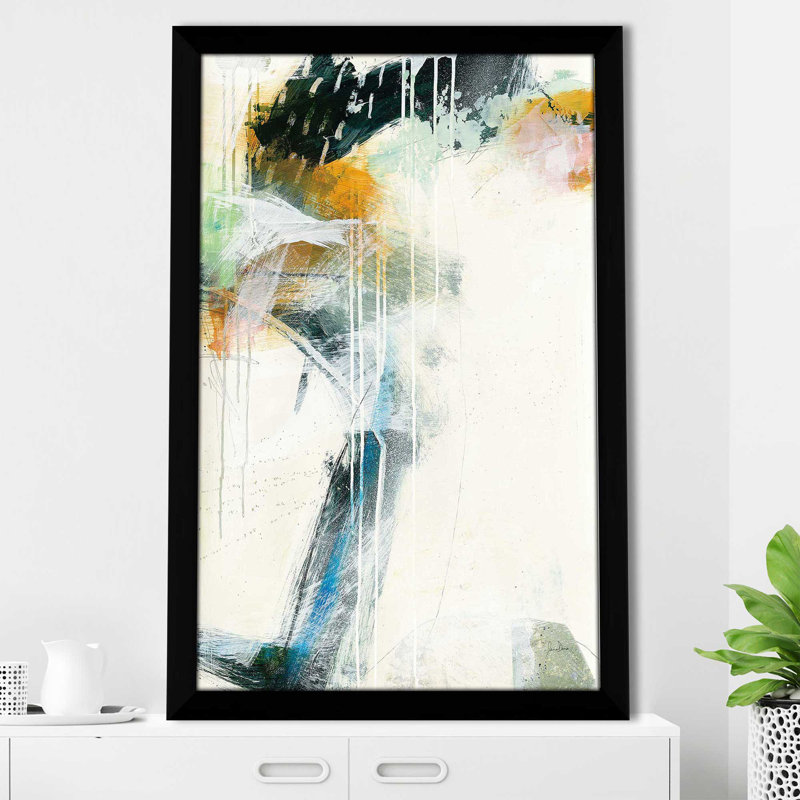 Turbulence II - Peinture, Cadre noir, H 27,5 po x l 21,5 po x P 0,75 po