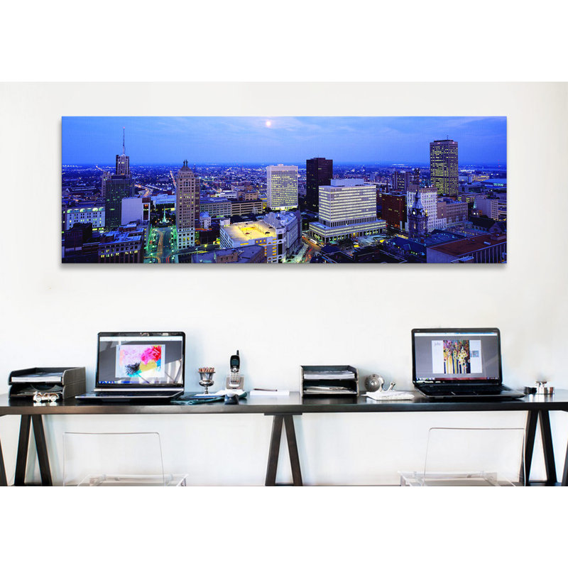 «Evening, Buffalo, New York State», reproduction de photo sur toile, H 16 po x l 48 po x P 1,5 po, Toile tendue