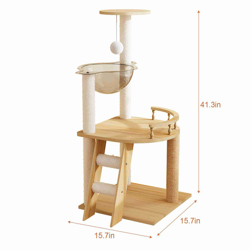 Tour à chat moderne en bois