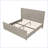 High Headboard Corduroy Upholstered Bed Frame with Vertical Stripe Wingback and High Footboard No Box Spring Needed-2040588226-2040588224