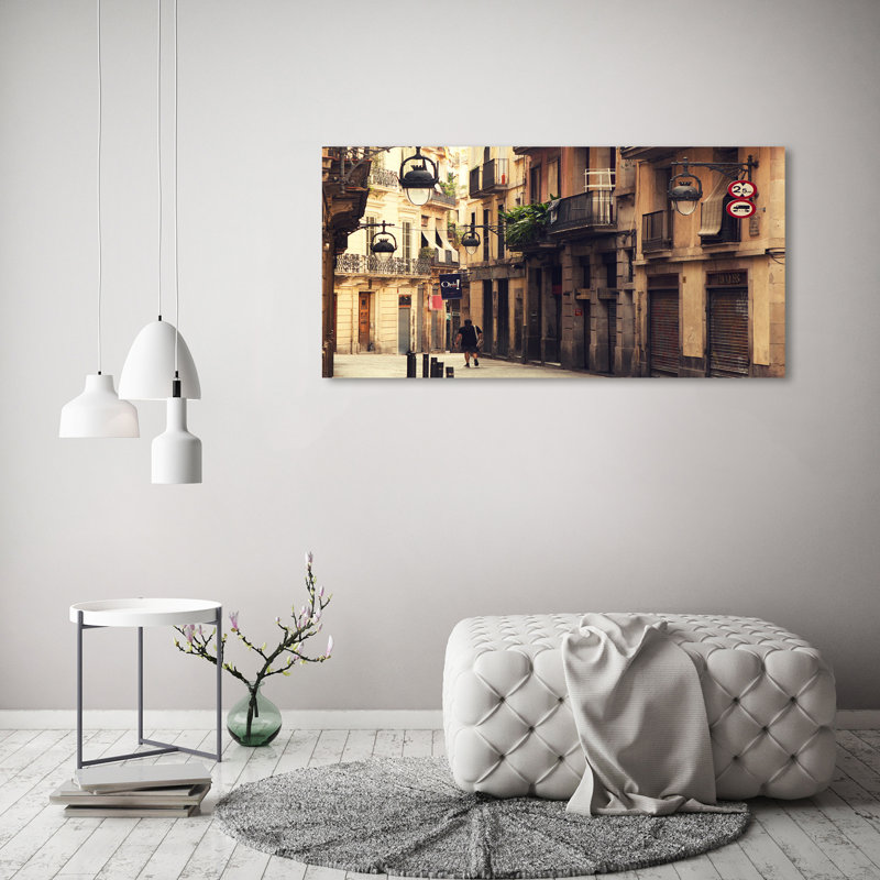 Streets Of Barcelona - Wrapped Canvas Print