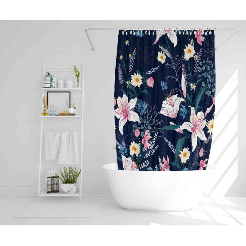 Riaan Polyester Shower Curtain Set, 168cm H x 168cm W