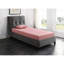 Matelas simple de 7 pouces, oreiller inclus, tissu respirant, mousse viscoélastique imprégnée de gel, rose, gel relaxant et confortable