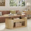 Table basse en bois à plateau relevable de 43 pouces, table basse centrale avec compartiment de rangement caché et tablette ouverte pour le salon, appartement, petit espace, brun-1723783895-1735463517