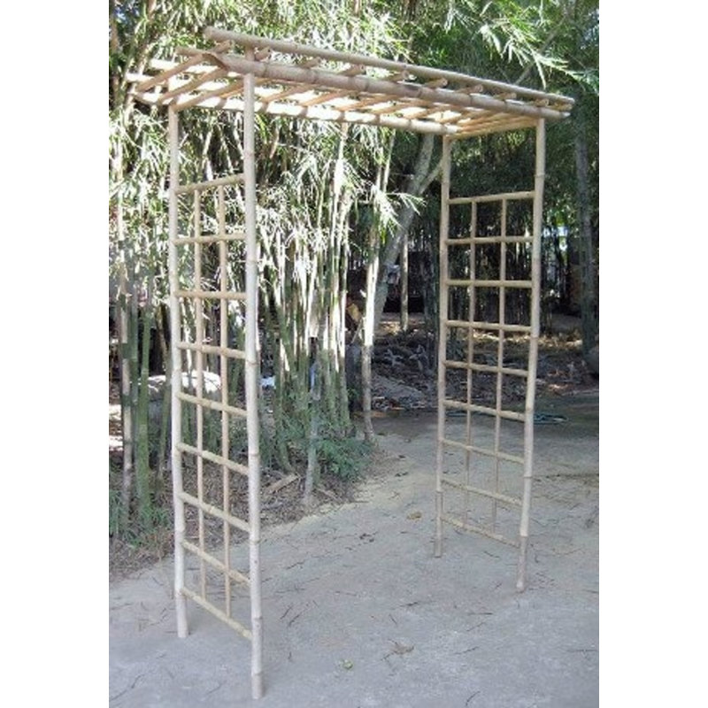 60'' W x 24'' D Solid Wood Arbour with Bench in Natural